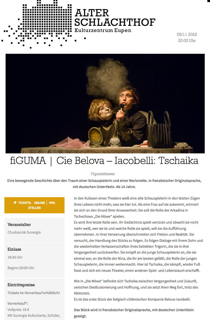 fiGUMA | Cie Belova – Iacobelli : Tschaika.